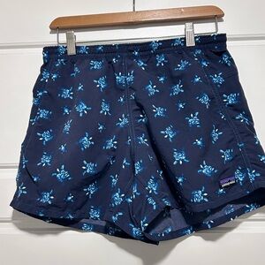 Patagonia women’s  Navy Blue Floral Shorts